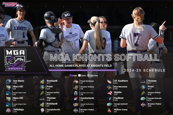 MGA Knights softball 2025 schedule.